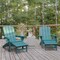 Flash Furniture Blue Adirondack Chairs with Ottoman-Cupholder, 2PK 2-LE-HMP-1044-110-BL-GG - alternate 1